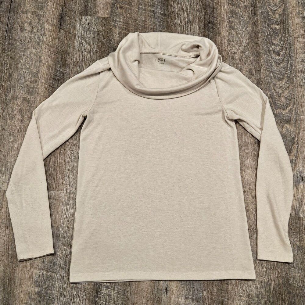 Loft Ann Taylor Women's Long Sleeve Cowl Neck Pullover Casual Top Size Medium